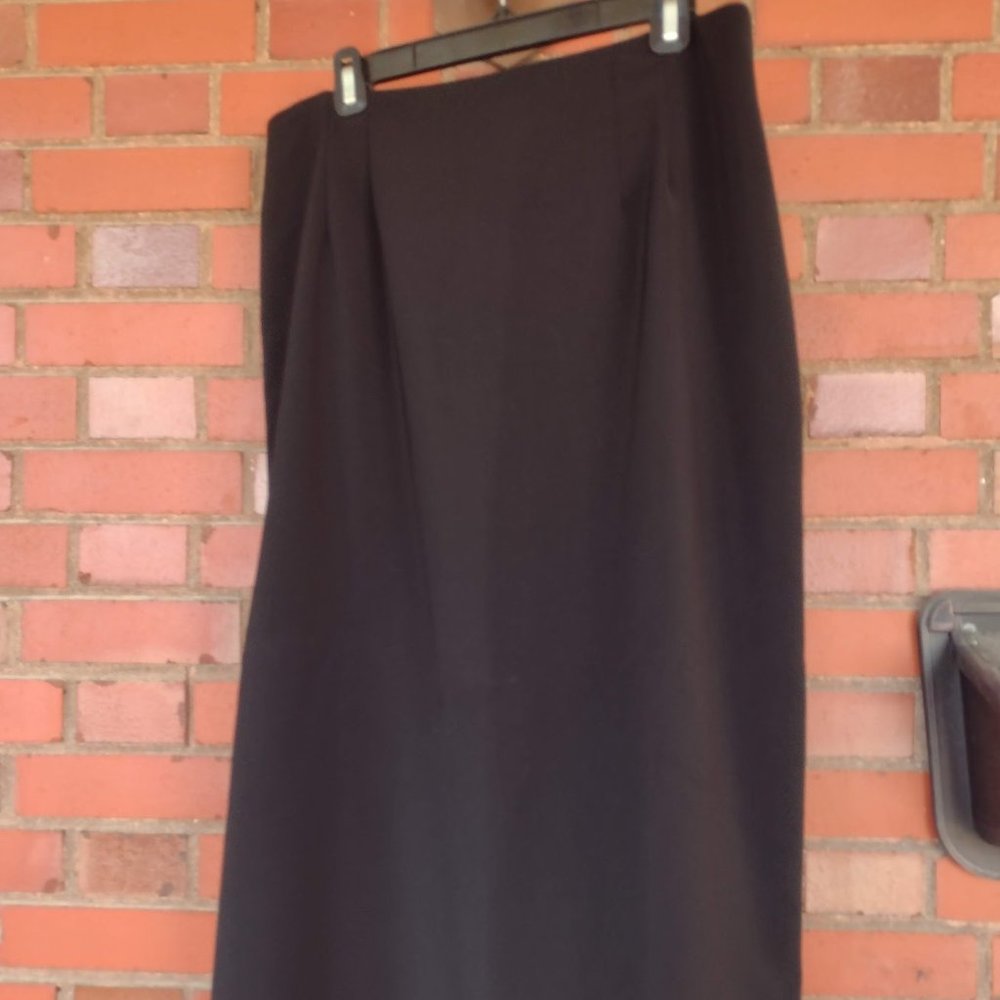 Mid-calf Black Pencil Skirt, Size 16